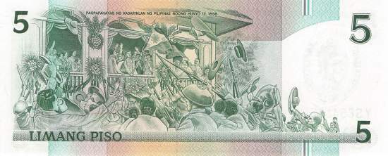 Philippinen 5 Piso 1990 p178a